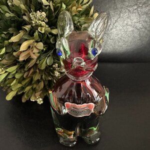 Vintage Murano Glass Artist "Archimede Seguso" Mouse Decanter by Drioli "Apricot